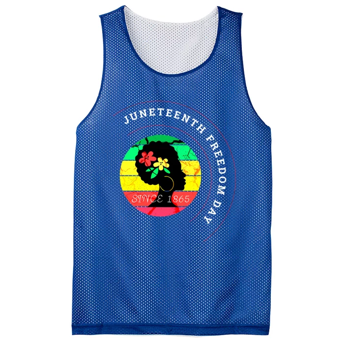 Vintage African American Black Freedom Day Junenth Gift Mesh Reversible Basketball Jersey Tank