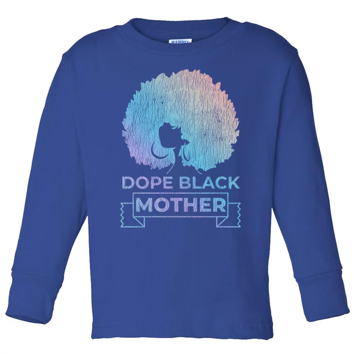 Vintage African Afro Dope Black Queen Mom Mother's Day Gift Cool Gift Toddler Long Sleeve Shirt