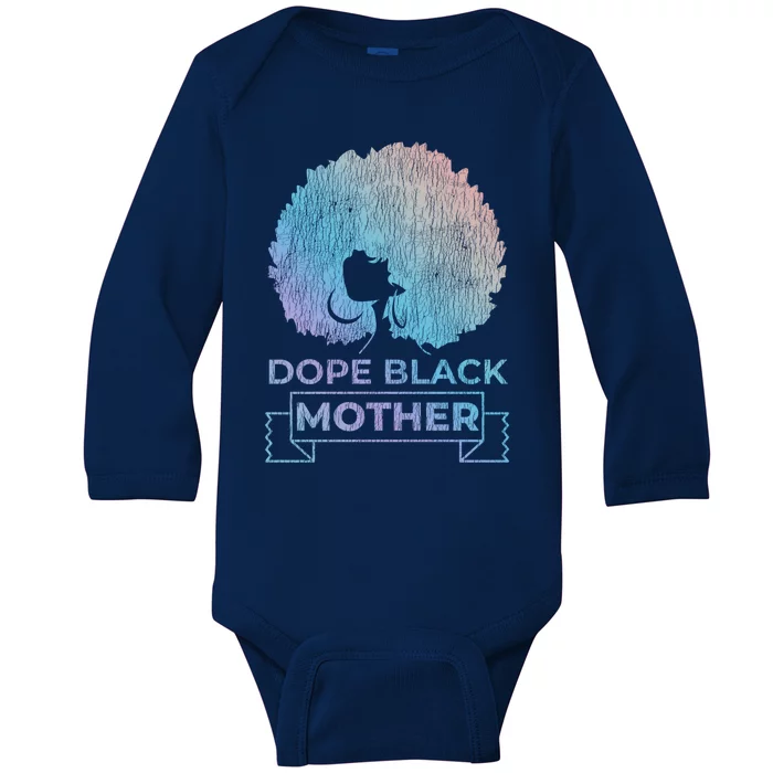 Vintage African Afro Dope Black Queen Mom Mother's Day Gift Cool Gift Baby Long Sleeve Bodysuit