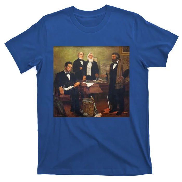 Vintage Art Abraham Lincoln Frederick Douglass Juneteenth Cute Gift T-Shirt