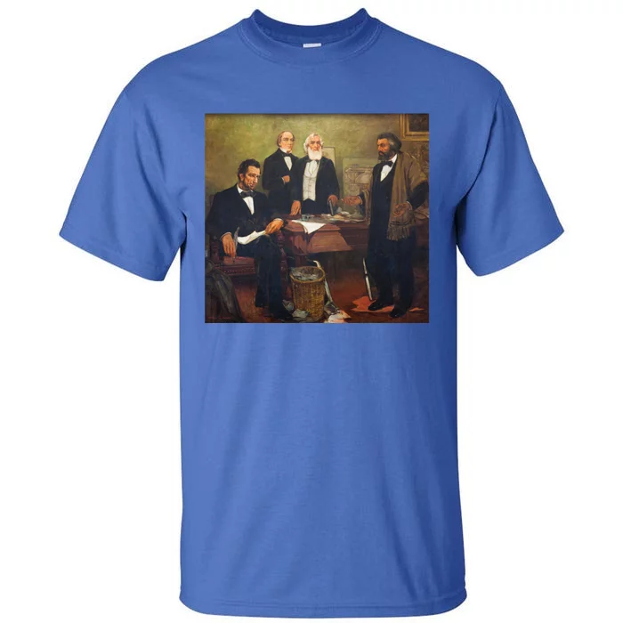 Vintage Art Abraham Lincoln Frederick Douglass Juneteenth Cute Gift Tall T-Shirt