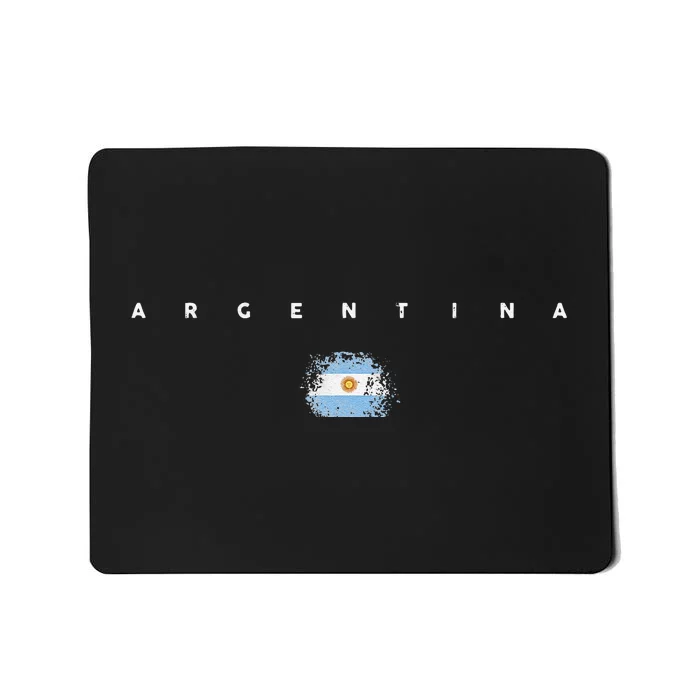 Vintage Argentina Argentinian Flag Pride soccer player Mousepad