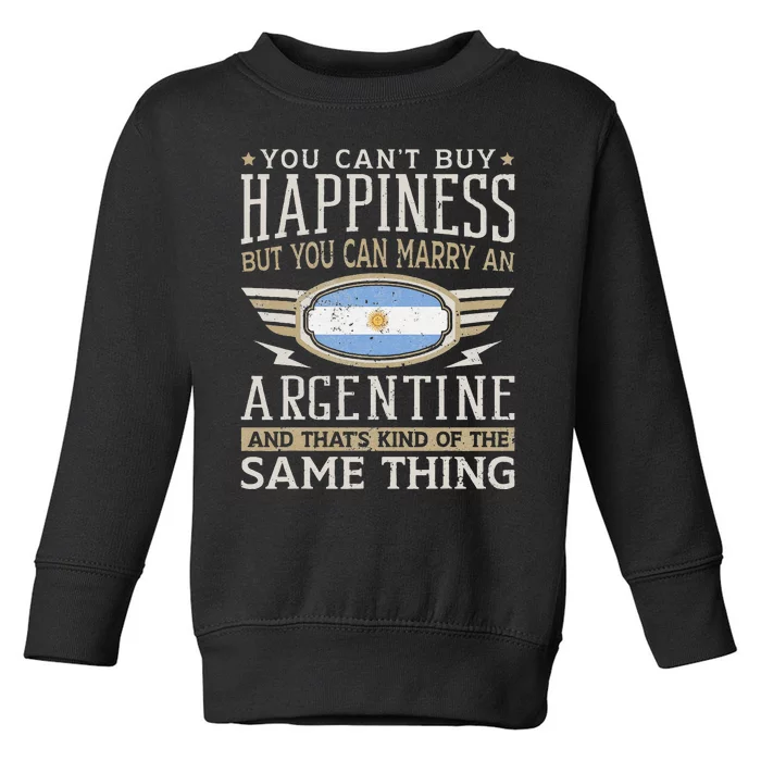 Vintage Argentina Argentinian Flag Pride soccer player Toddler Sweatshirt