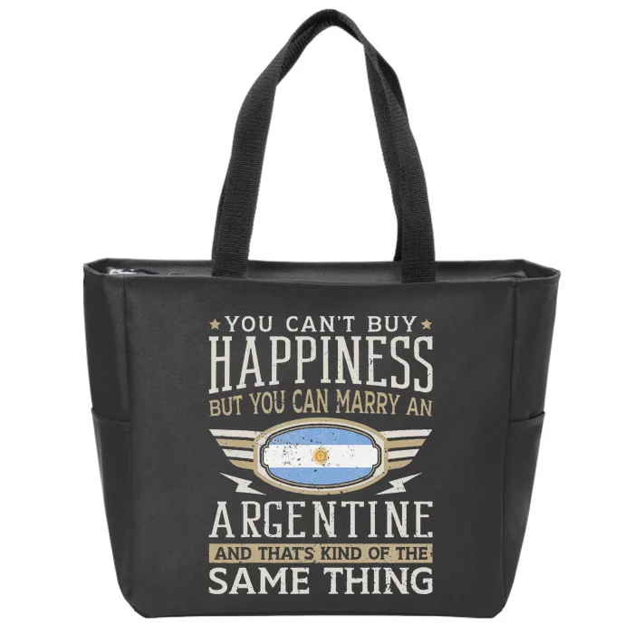 Vintage Argentina Argentinian Flag Pride soccer player Zip Tote Bag