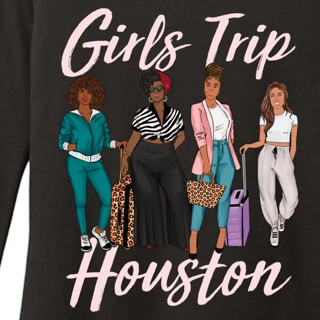 Vacationing African American Black Women Trip Houston Womens CVC Long Sleeve Shirt