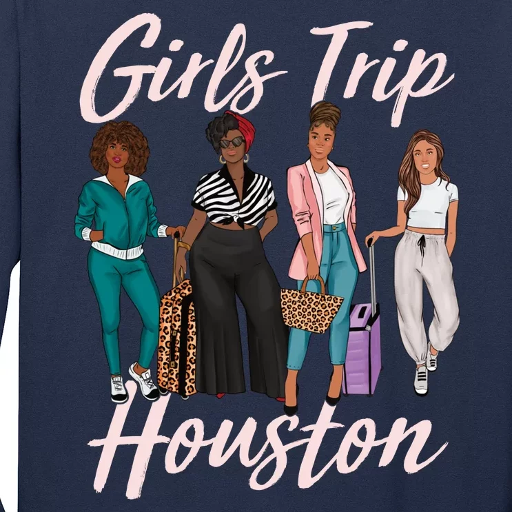 Vacationing African American Black Women Trip Houston Long Sleeve Shirt