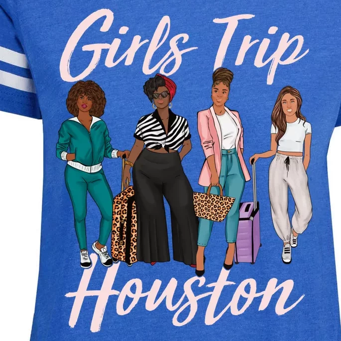 Vacationing African American Black Women Trip Houston Enza Ladies Jersey Football T-Shirt