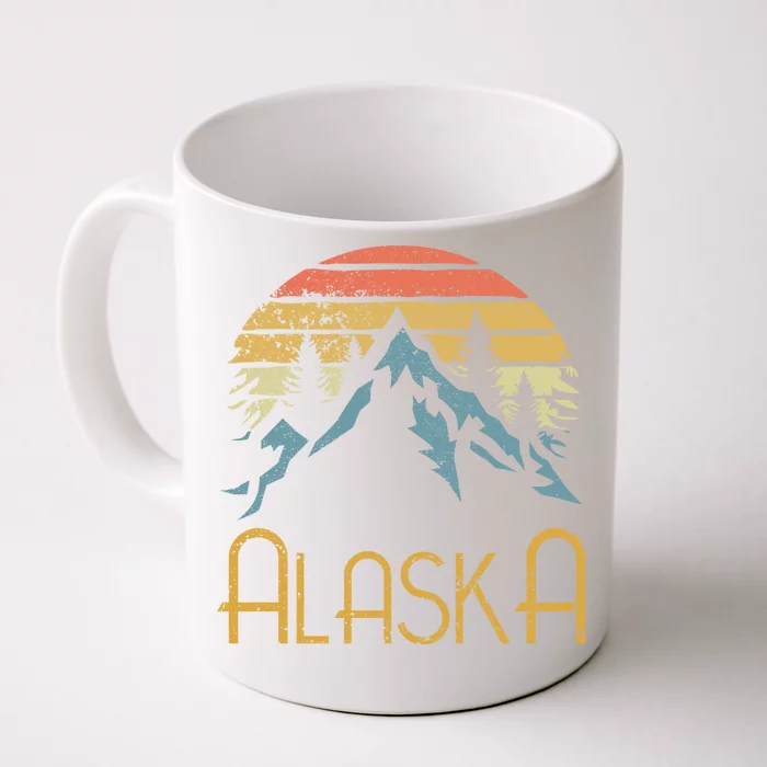 Vintage Ak Alaska Mountains Outdoor Adventure Funny Gift Front & Back Coffee Mug