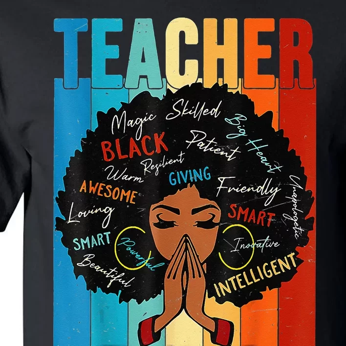 Vintage Afro Black History Month African American Teacher Tall T-Shirt