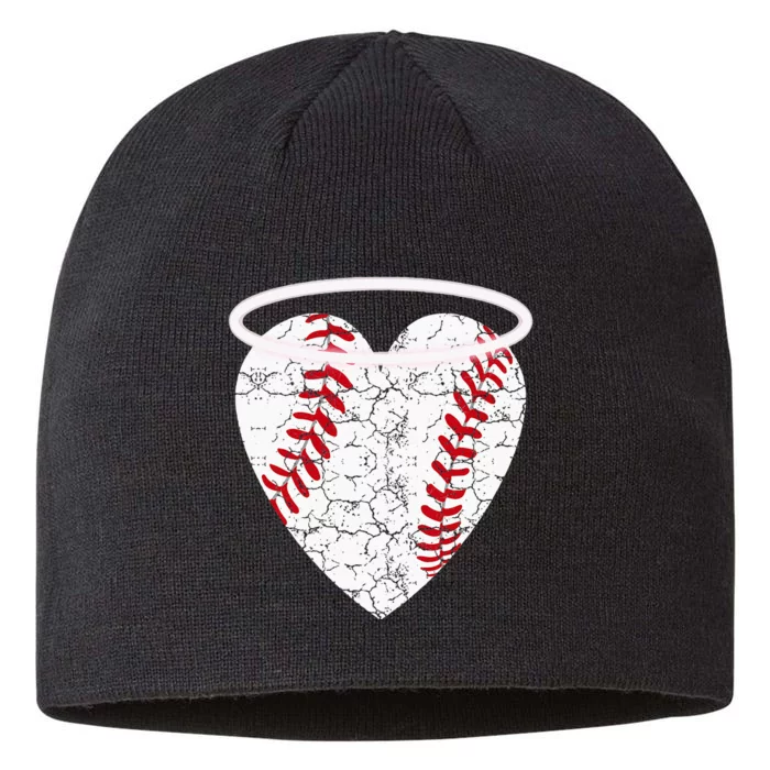 Vintage Angel Baseball Heart With Halo 8 1/2in Sustainable Knit Beanie