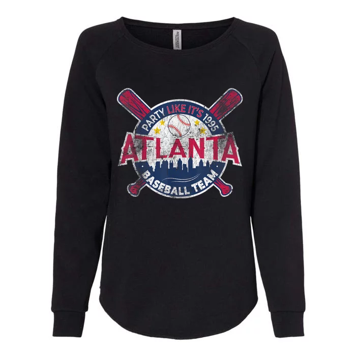 Vintage Atlanta Baseball Team Braves Retro Party Like Its 1995 Womens California Wash Sweatshirt