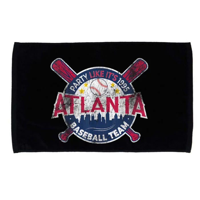 Vintage Atlanta Baseball Team Braves Retro Party Like Its 1995 Microfiber Hand Towel