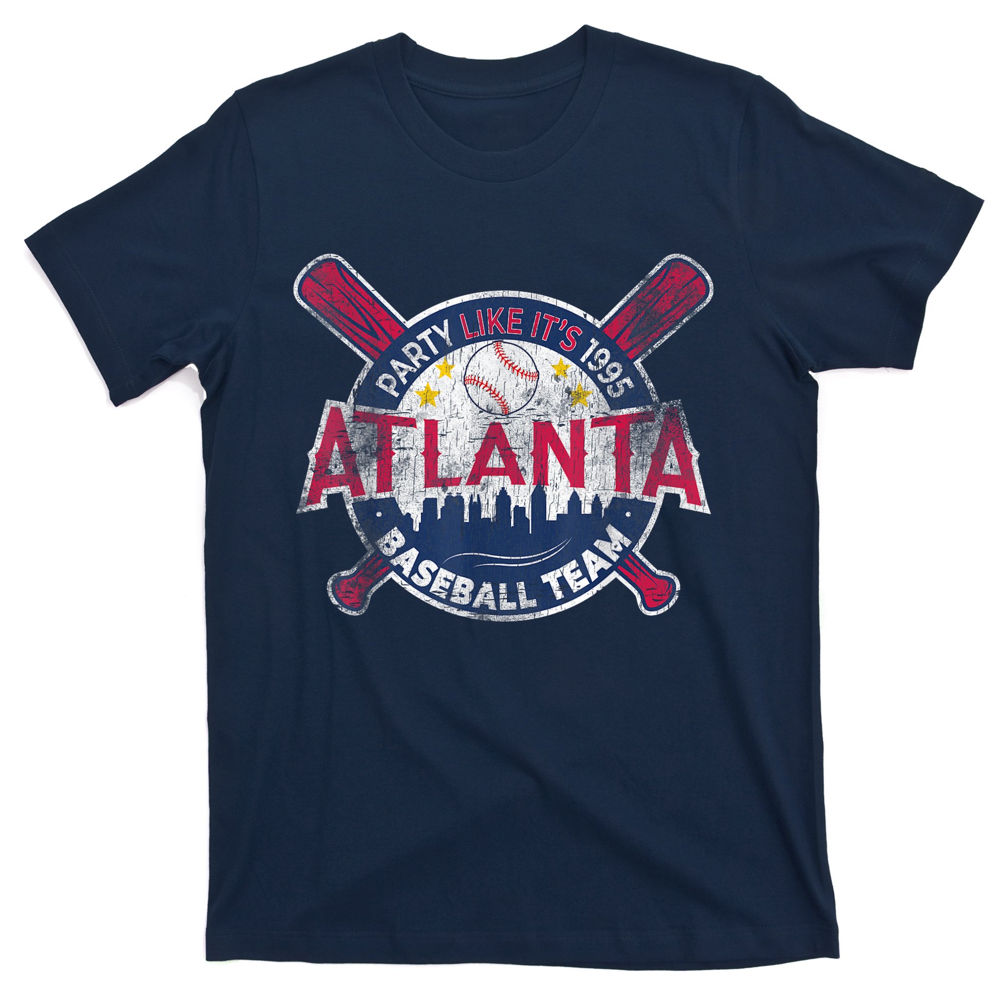 Teeshirtpalace Braves Baseball Vintage Sports Logo Tie-Dye T-Shirt