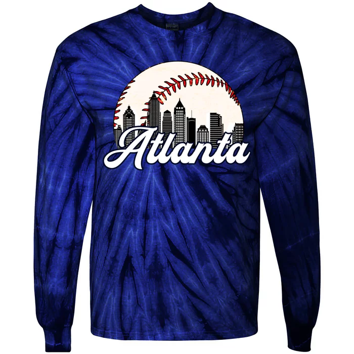 Vintage Atlanta Baseball Team Braves Tie-Dye Long Sleeve Shirt