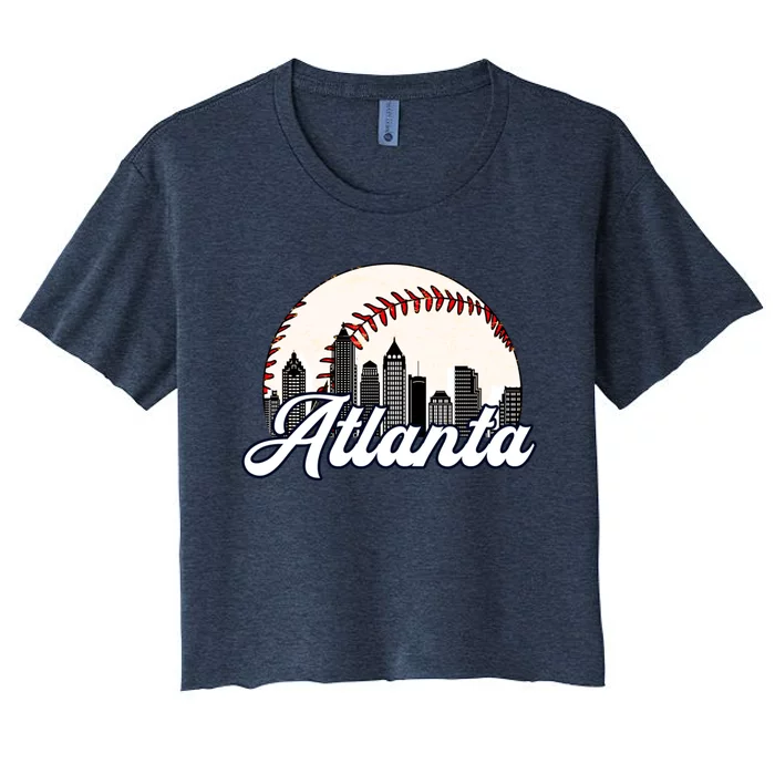 Vintage Atlanta Baseball Team Braves Women's Crop Top Tee