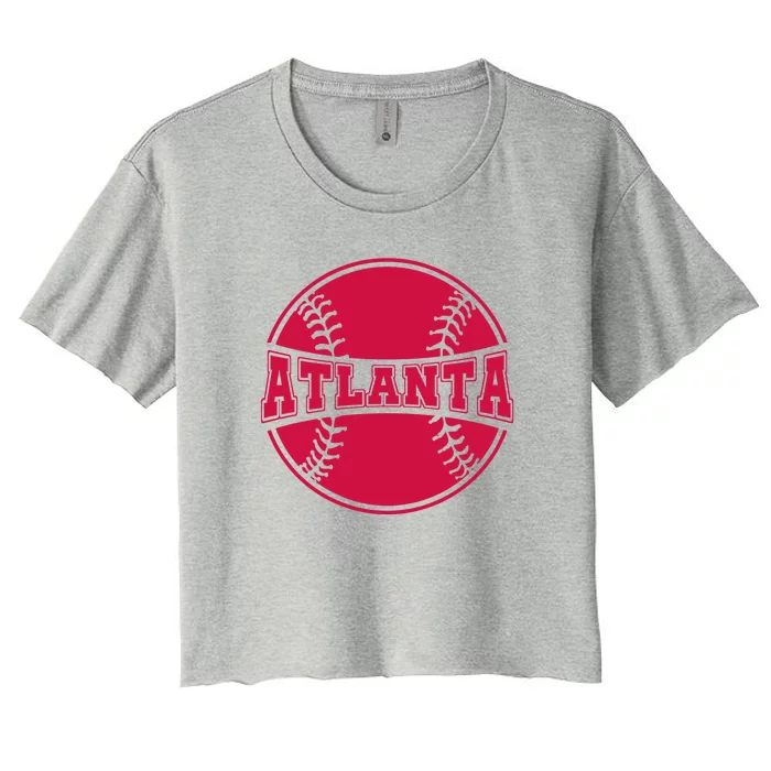 Vintage Atlanta Baseball Women's Crop Top Tee