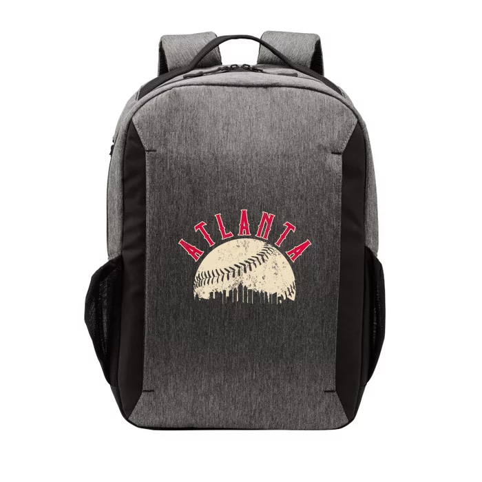 Vintage Atlanta Baseball Skyline Vector Backpack