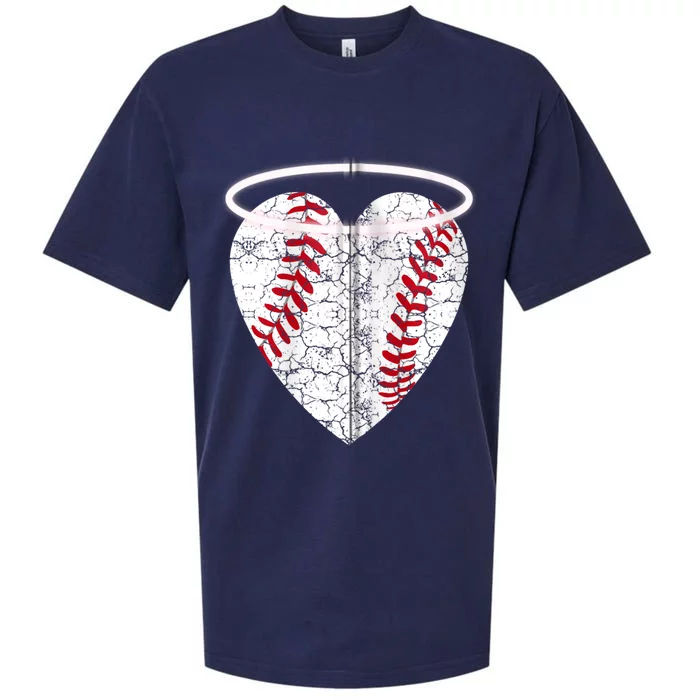 Vintage Angel Baseball Heart with Halo Zip Hoodie Sueded Cloud Jersey T-Shirt