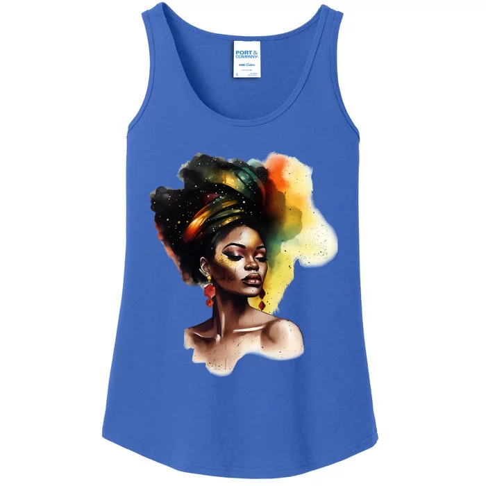 Vibrant Afro Beauty Junenth Black Freedom Black History Gift Ladies Essential Tank