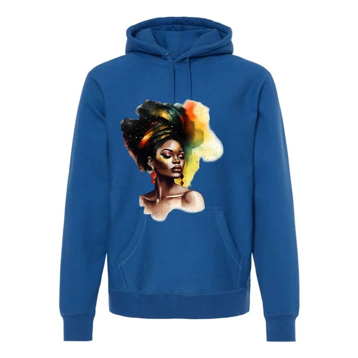 Vibrant Afro Beauty Junenth Black Freedom Black History Gift Premium Hoodie