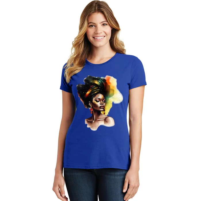 Vibrant Afro Beauty Junenth Black Freedom Black History Gift Women's T-Shirt