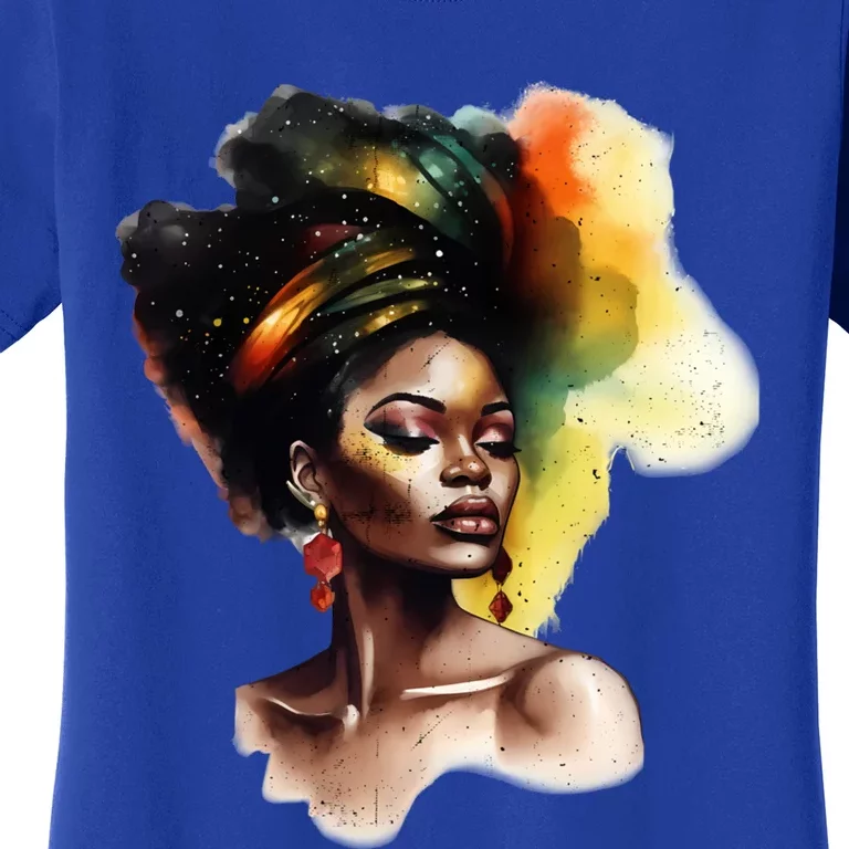 Vibrant Afro Beauty Junenth Black Freedom Black History Gift Women's T-Shirt