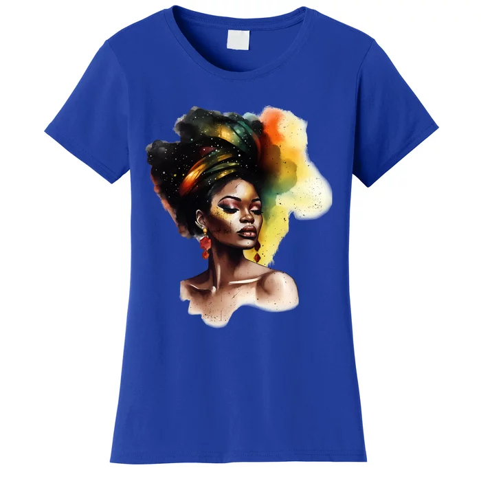 Vibrant Afro Beauty Junenth Black Freedom Black History Gift Women's T-Shirt