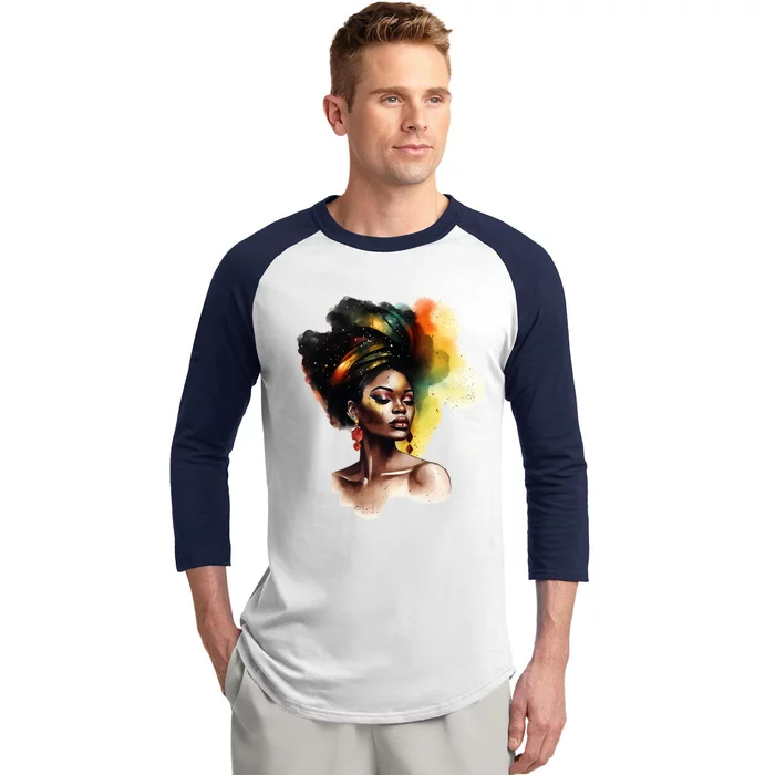 Vibrant Afro Beauty Junenth Black Freedom Black History Gift Baseball Sleeve Shirt