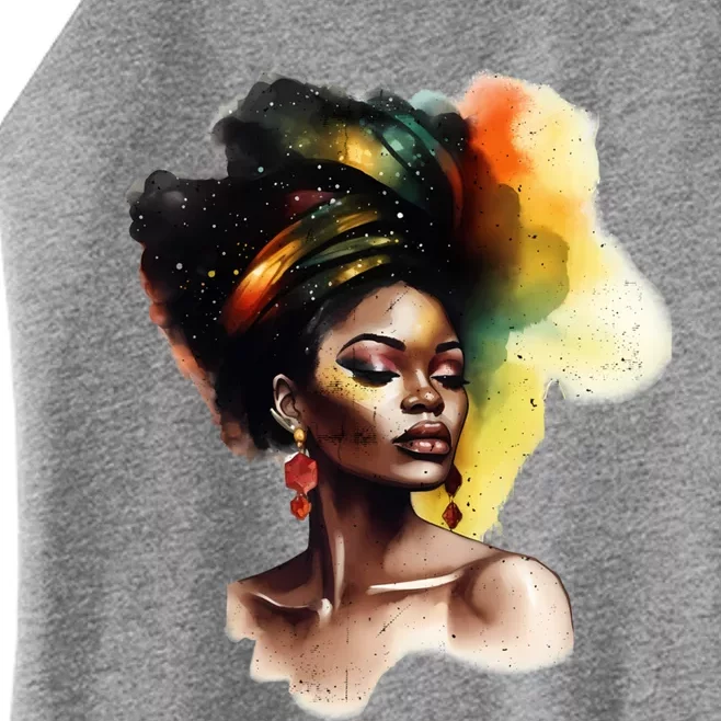 Vibrant Afro Beauty Junenth Black Freedom Black History Gift Women’s Perfect Tri Rocker Tank