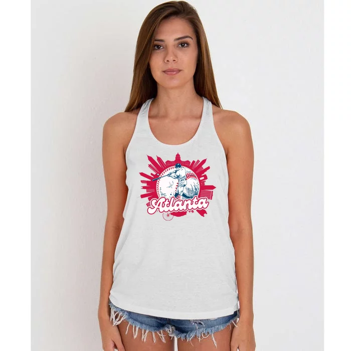 Vintage Atlanta Baseball Women's Knotted Racerback Tank