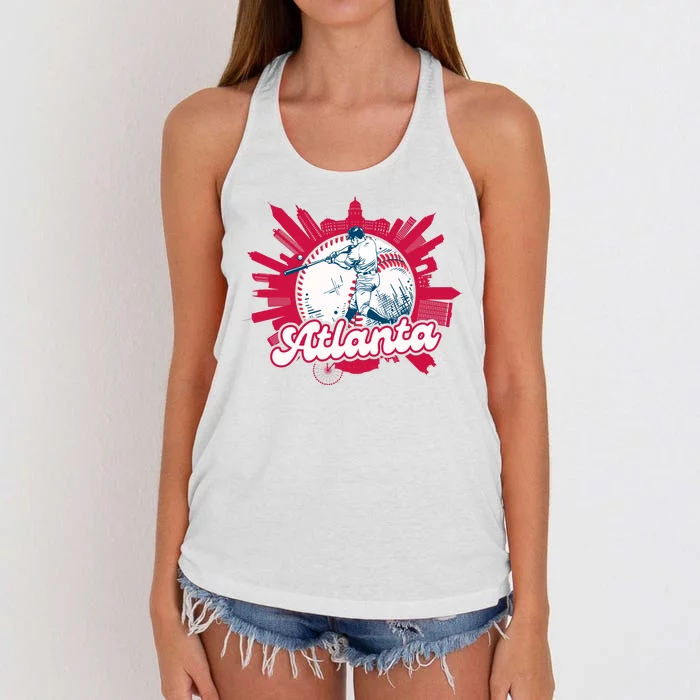 Vintage Atlanta Baseball Women's Knotted Racerback Tank