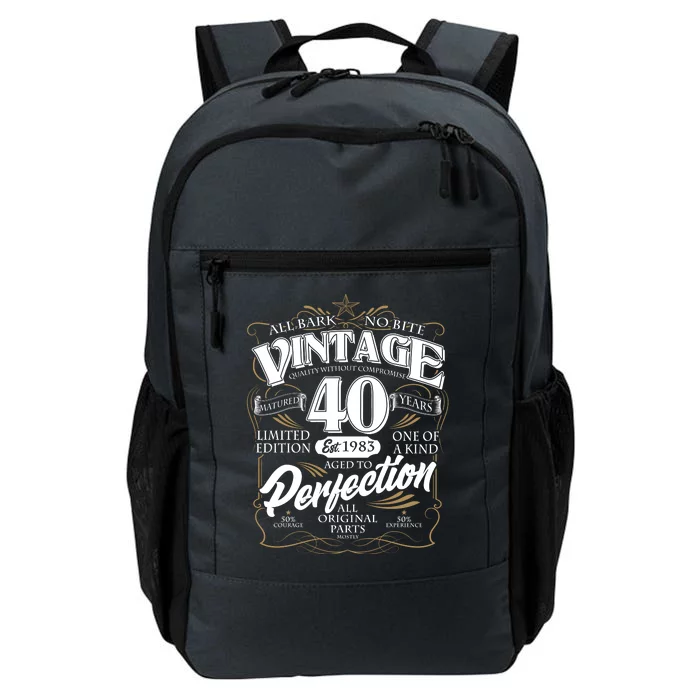 Vintage All Bark No Bite 40th Birthday Est 1983 Daily Commute Backpack