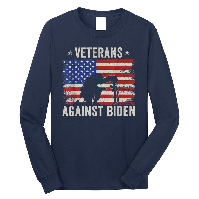 Veterans Against Biden Say Their Names Joe Anti Biden Long Sleeve Shirt