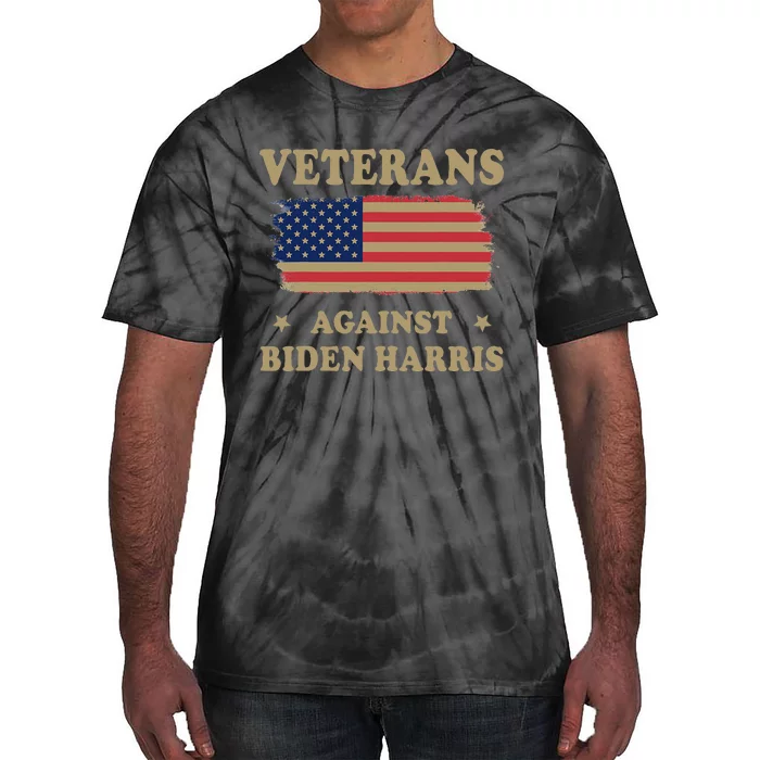 Veterans Against Biden Harris Tie-Dye T-Shirt