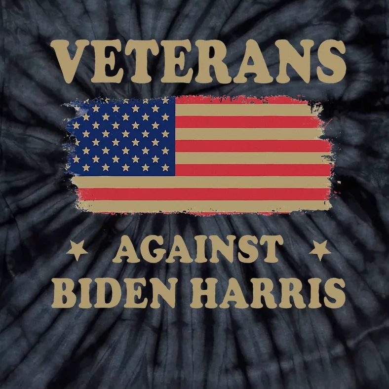 Veterans Against Biden Harris Tie-Dye T-Shirt