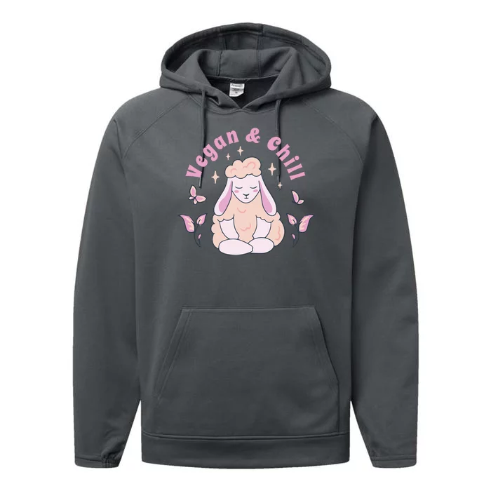 Vegan And Chill Sheep Performance Fleece Hoodie