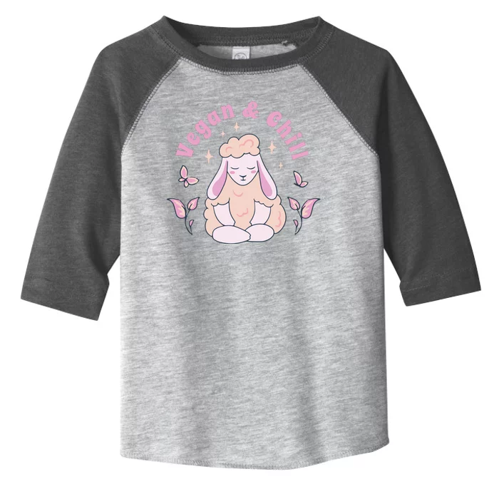 Vegan And Chill Sheep Toddler Fine Jersey T-Shirt