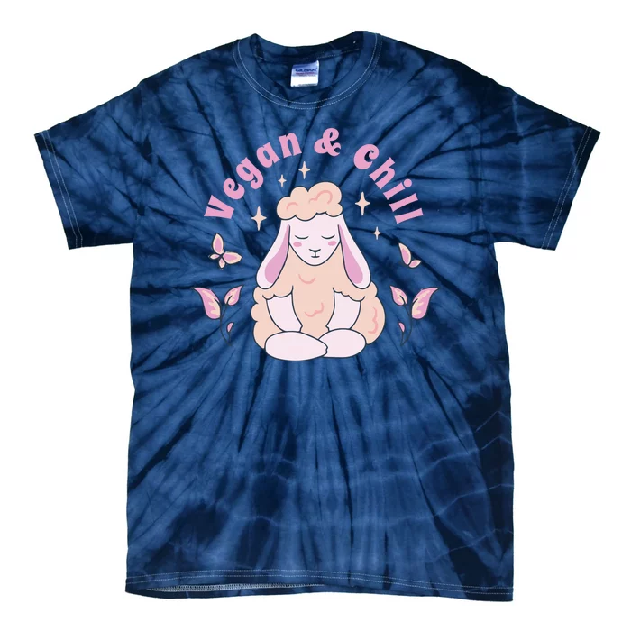 Vegan And Chill Sheep Tie-Dye T-Shirt