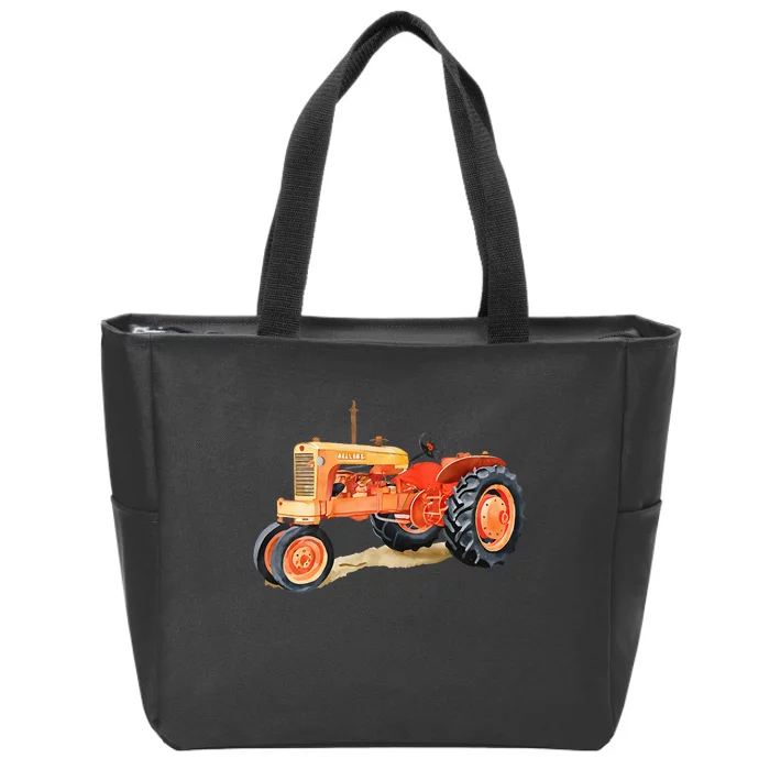 Vintage Allis Chalmers Wd45 Tractor Zip Tote Bag