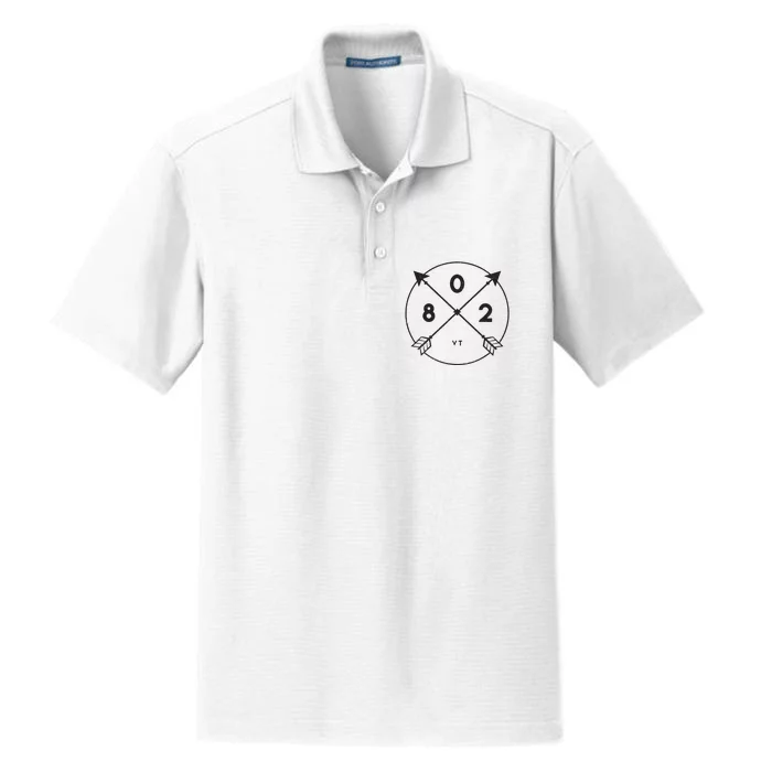 Vermont Area Code 802 State Pride Souvenir Gift Arrow Dry Zone Grid Performance Polo