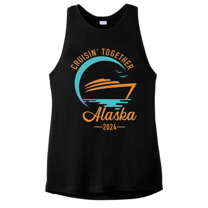 Vacation Alaska Cruise 2024 Gift Ladies Tri-Blend Wicking Tank