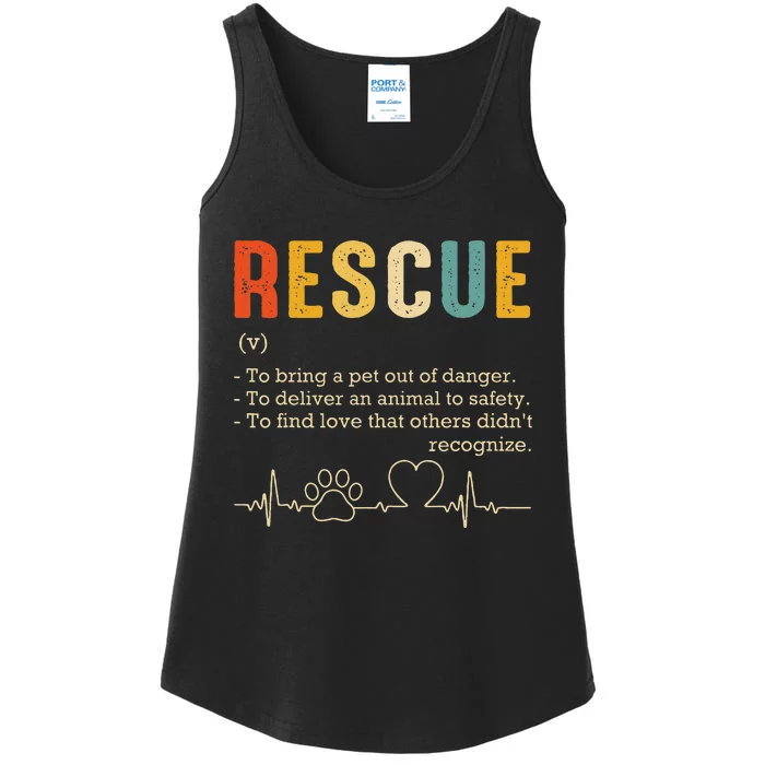 Vintage Adoption Cat Rescue Women Men Cat Mom Cat Dad Ladies Essential Tank