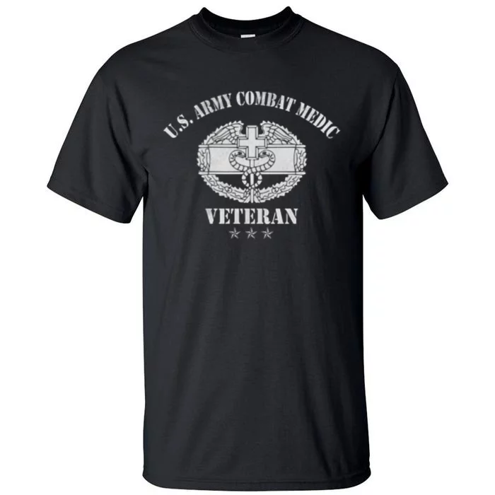 Vintage Army Combat Medic Veteran Gift for US Army Veteran Tall T-Shirt