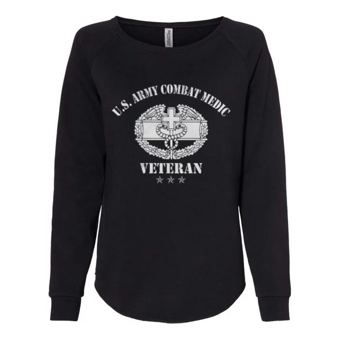 Vintage Army Combat Medic Veteran Gift for US Army Veteran Womens California Wash Sweatshirt