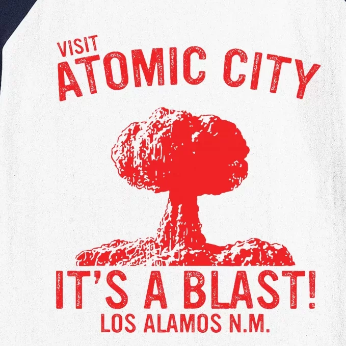 Visit Atomic City ItS A Blast! Los Alamos N.M. Baseball Sleeve Shirt