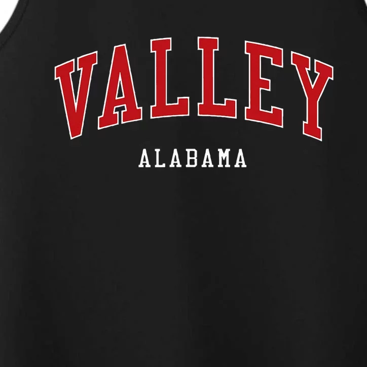 Valley Alabama College University Style Performance Tank