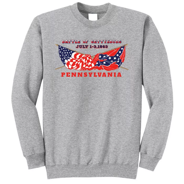 Vintage American Civil War Battle Of Gettysburg Pennsylvania Tall Sweatshirt