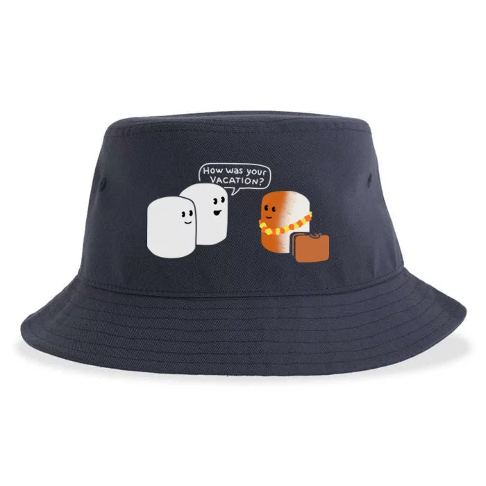 Vacation Marshmallow Sustainable Bucket Hat