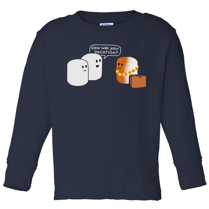 Vacation Marshmallow Toddler Long Sleeve Shirt