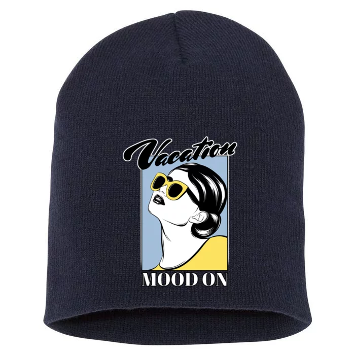 Vacation Mood On Short Acrylic Beanie